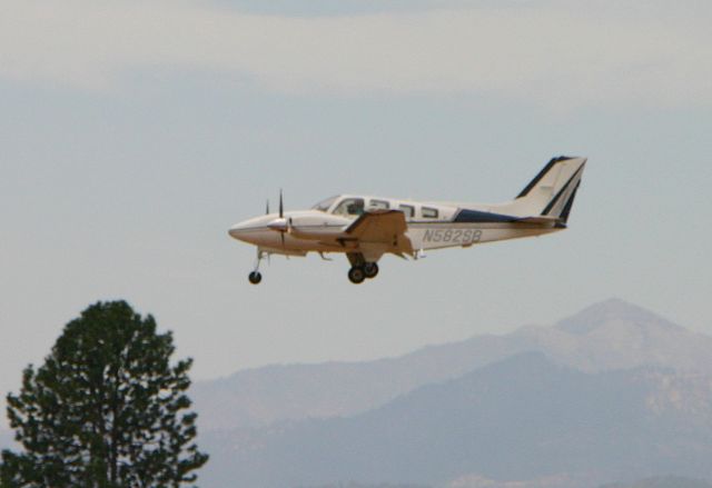 Beechcraft Baron (58) (N582SB) - KRDD - N582SB, 1978 Beech 58P Baron, C/N: TJ-172 on final at Redding,CA