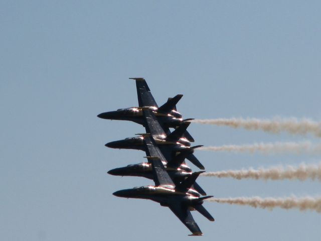 USN — - Blue Angels in tight formation over Nantucket Island,Ma.