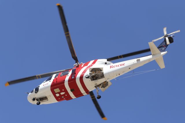 Sikorsky S-76 (VH-HRP) - RAAF SAR, Sikorsky S-76A, approaches Townsville Airport.