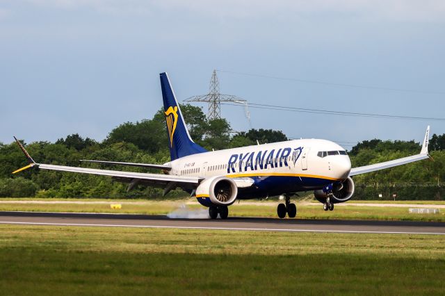 Boeing 737 MAX 8 (EI-HGV) - RYR3209 arriving from Malaga