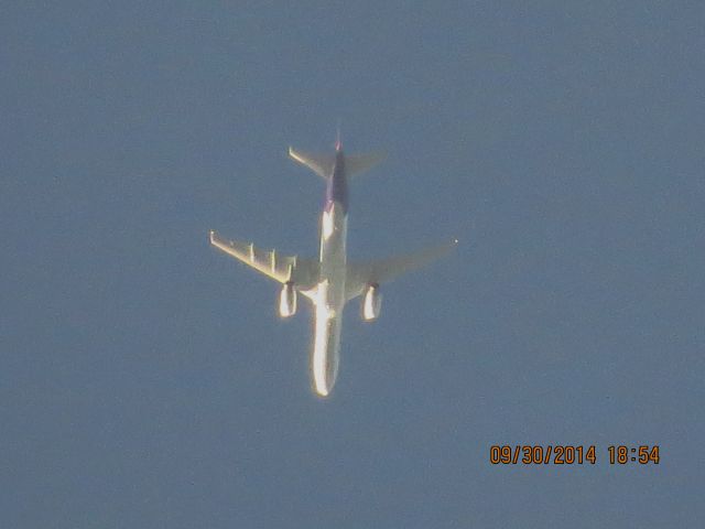 Boeing 757-200 (N947FD) - FedEx flight 982 from MEM to BIL over Baxter Springs Kansas (78KS) at 38,000 feet.