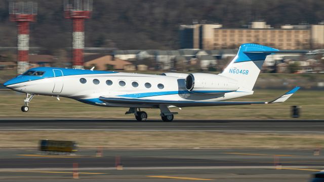 GULFSTREAM AEROSPACE G-7 Gulfstream G600 (N604GB) - N604GB rotating off of Reagan Airport's runway 01 for a flight to Stewart