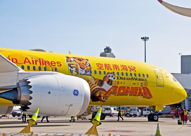 Boeing 787-9 Dreamliner (B-7302) - Kung Fu Panda Yellow Special livery !br /B787-900 Dreamliner