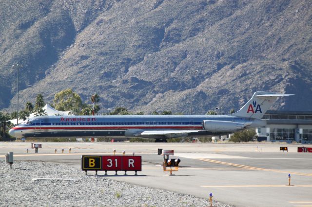 McDonnell Douglas MD-83 (N961TW) - Taxiing from Gate at PSP to 31L for take-off