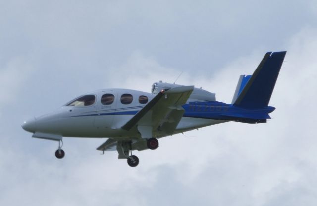 Cirrus Vision SF50 (N228BS) - Shown here on final is a Cirrus Vision Aircraft seating up to seven passengers and equipped with a built in Parachute System in the Summer of 2018.