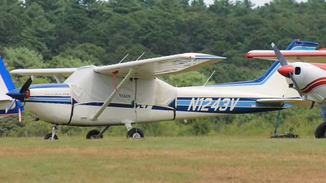 Cessna Skyhawk (N1243V) - Tied down at Cape Cod Airfield, 20 August 2021.