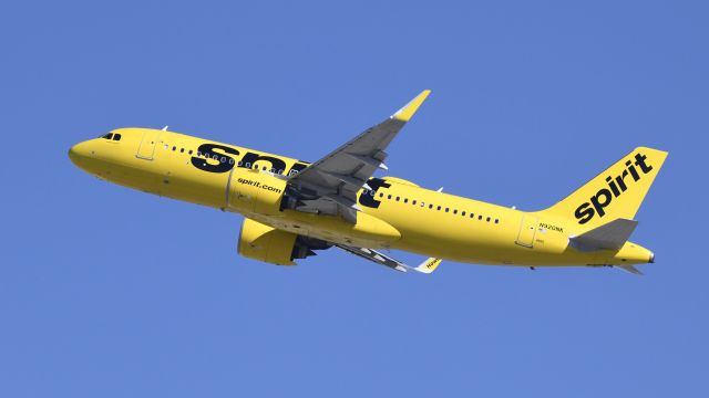 Airbus A320neo (N920NK) - Departing LAX on 25R