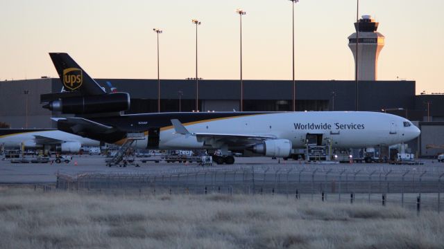 Boeing MD-11 (N256UP) - As seen from Founder's Plaza.