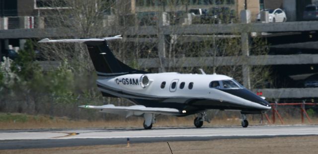 Embraer Phenom 100 (C-GSAM) - Just landed from the east, this aircraft from Canada on its way to a terminal