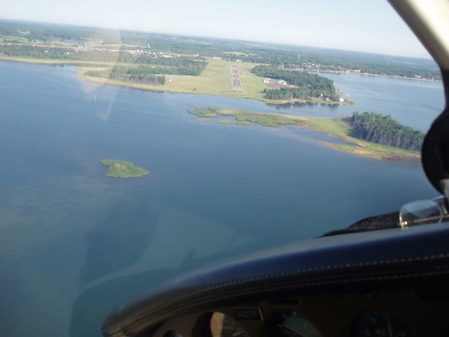 Piper Cherokee (N4017F) - On final for Runway 32 at Shell Lake Wisconsin. Great little airport!