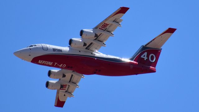 Avro Avroliner (RJ-85) (N470NA) - TNKR40 shortly after departure from KIWA en route to the "Mescal Fire" in Arizona, 2021.