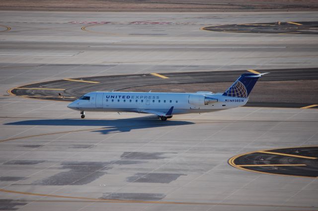 Canadair Regional Jet CRJ-200 (N938SW) - One of the few new color CRJ-200's painted taxiing to the runway in Phoenix off to Los Angeles