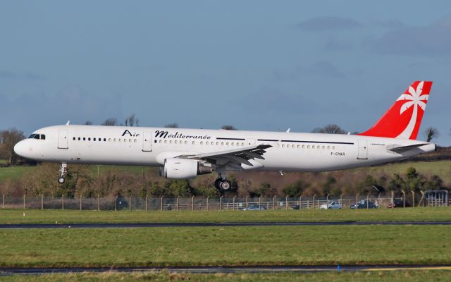 Airbus A321 (F-GYAR) - another airline gone out of business air mediterranee a321 f-gyar about to land at shannon 17/2/16.