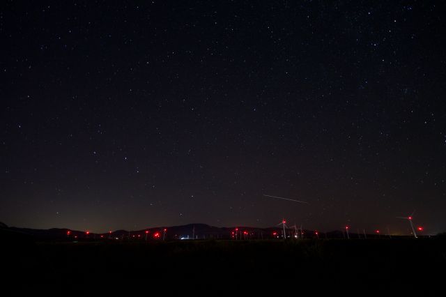 — — - International Space Station over the northern Antelope Valley in Southern California