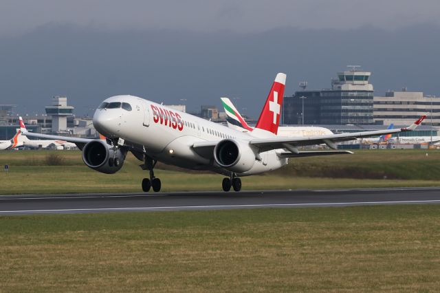 Airbus A220-300 (HB-JCS) - SWR391 returning to Zurich.