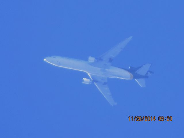 Boeing MD-11 (N291UP) - UPS flight 2909 from ABQ to SDF over Southeastern Kansas at 35,000 feet.