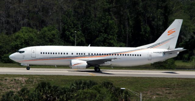 BOEING 737-400 — - Never saw this on the arrivals board, but managed a shat of her though.