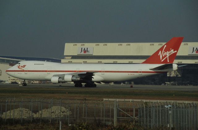 Boeing 747-200 (G-TKYO) - Departure at Narita Intl Airport Rwy34 on 1990/11/17