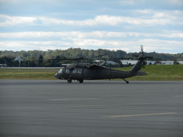 VANG — - A United States UH-60 Blackhawk Warming Up Its Systems And Engines On A Freezing Day After A Refueling Stop