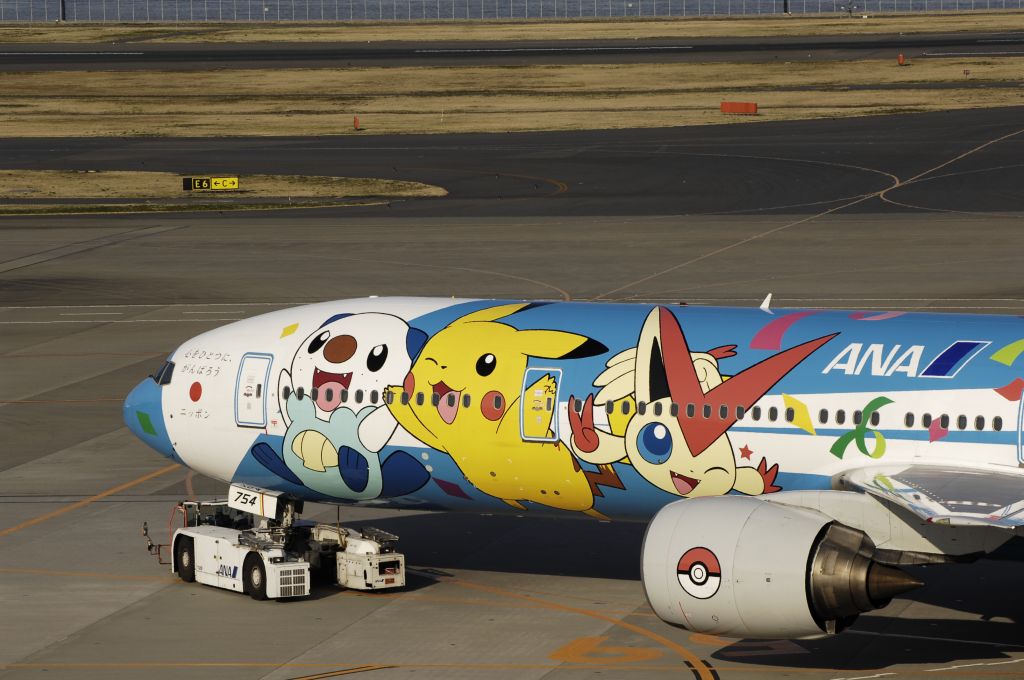 BOEING 777-300 (JA754A) - Visit at Haneda Intl Airport on 2012/03/14 "Pokemon c/s"