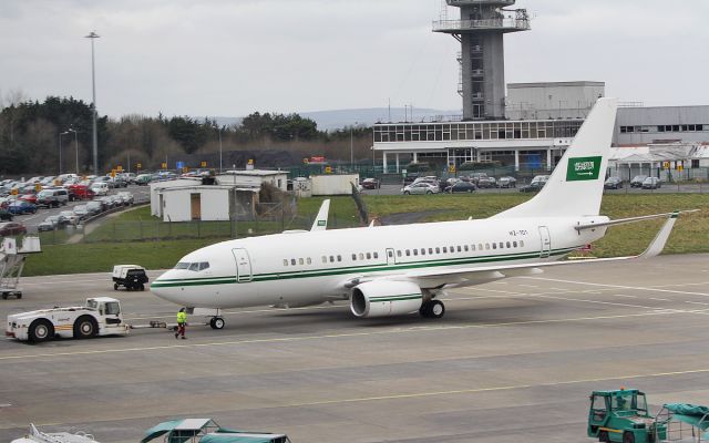 Boeing 737-700 (SHU101) - royal saudi air force b737-7dp bbj hz-101 dep shannon 19/3/18.