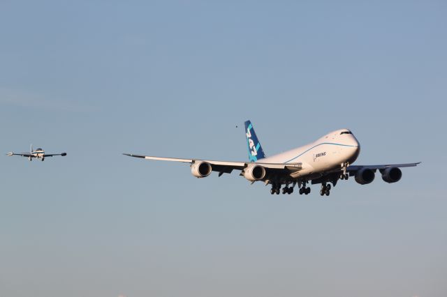 N747EX — - Landing After First Flight