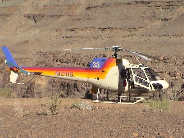 Eurocopter AS-350 AStar (N121US) - Standing in the Grand Canyon during lunch break on a tour in 2003.