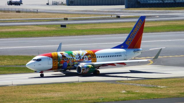 N945WN — - Florida One taxiing prior to taking off from PDX on 28L.