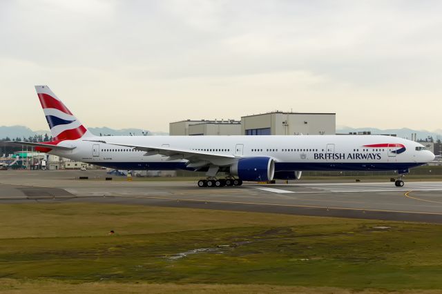 Boeing 777-200 (G-STBI) - G-STBI lining up for its maiden flight.