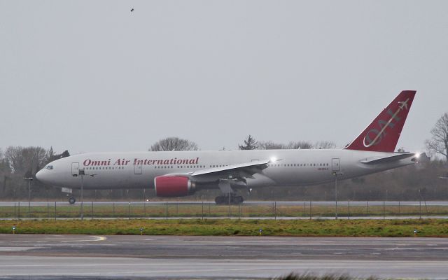 Boeing 777-200 (N819AX) - omni b777-2u8er n819ax landing at shannon 21/1/18.