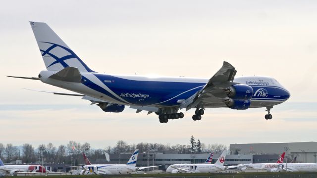 BOEING 747-8 (VQ-BIO) - BOE610 on final to Rwy 16R to complete a EWA flight on 3.17.20. (B747-8F / ln 1558 / cn 63784).