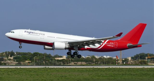 Airbus A330-200 (9H-MFS) - On landing RW31