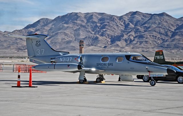 Learjet 24 (N3137) - N3137 Bombardier Learjet 24 C/N 123 "Special Ops Area 37"  Aviation Nation 2012 Private  Las Vegas - Nellis AFB (LSV / KLSV) USA - Nevada, November 10, 2012 Photo: Tomas Del Coro