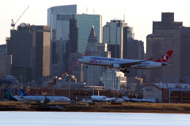 Airbus A330-300 (TC-LNC) - Turkish A330-300 with special 300th aircraft markings landing 15R at BOS on 4/7/21. 