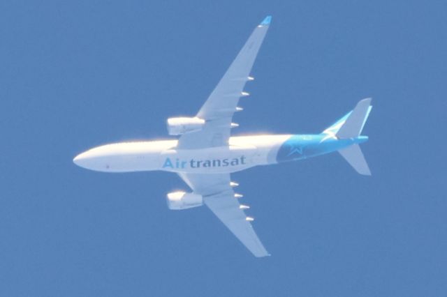 Airbus A330-300 (C-GUFR) - C-GUFR Airbus A-330 243 Air Transat TS283 De London LGW. Vers Toronto YYZ. Altitude 10973 Mètres. Vitesse 907 Km/H.  Survolant la ville de Lavaltrie QC. Le 15-09-2024 à 11:51.