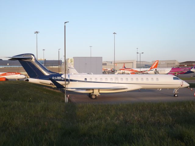 G-LOBX — - Parked up at Luton Airport.