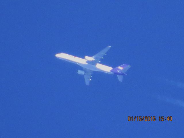 Boeing 757-200 (N954FD) - FedEx flight 378 from MEM to BIL over Southeastern Kansas at 34,000 feet.