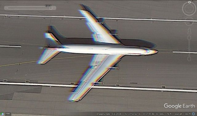 — — - Don't know if Flight Aware will accept this, but here it is. I found it interesting. I was looking on Google Earth for images of UPS jets at other airports and came across this. It appears to be a 747 taking off at runway R09, Heathrow Airport, London, England. It is about ½ was down the runway and picking up speed, which accounts for the blurred image. The airlines is British Airways and the date of the picture is 5/6/2018.