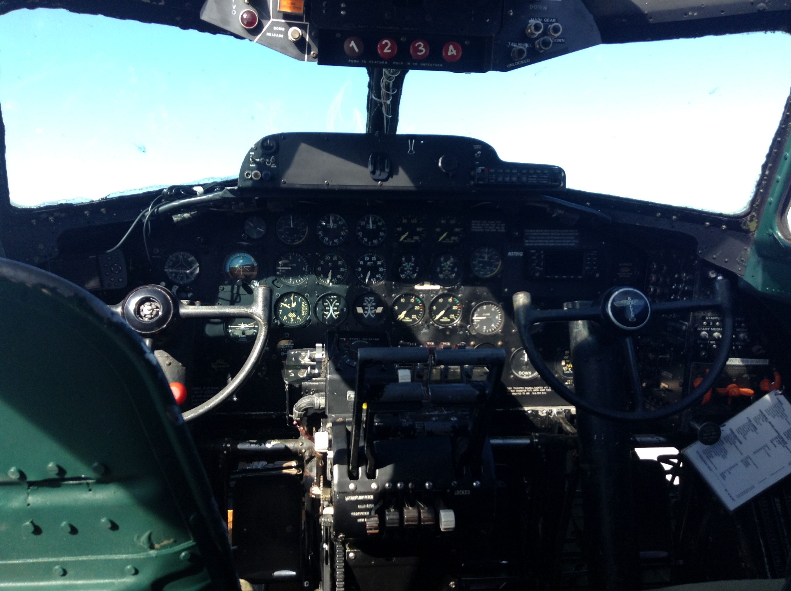 Boeing B-17 Flying Fortress — - Cockpit of b17 at Kump 