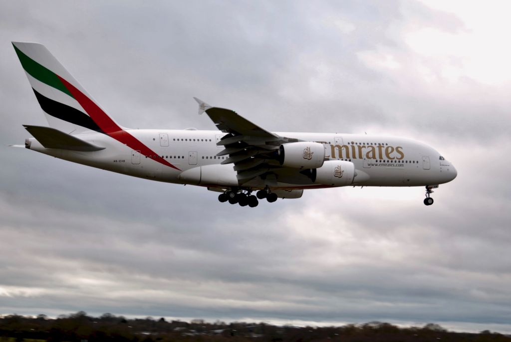 Airbus A380-800 (A6-AVB) - Taken from Carpark 5