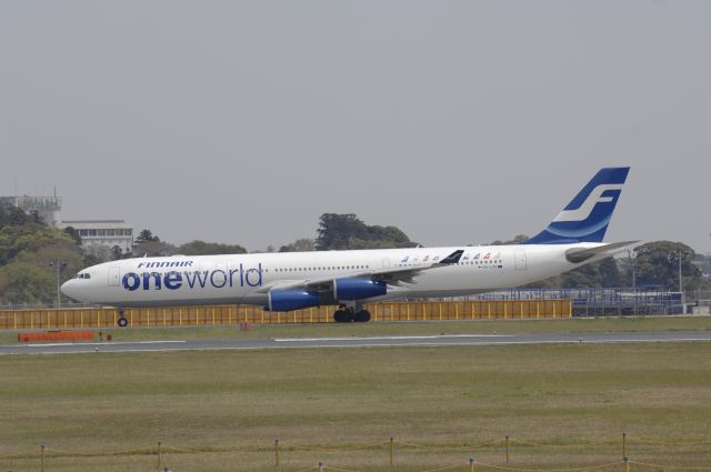 Airbus A340-300 (OH-LQE) - Taxi at Narita Intl Airport on 2010/5/3 One World c/s