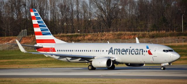 Boeing 737-800 (N823NN) - From the CLT overlook, 3/17/18.