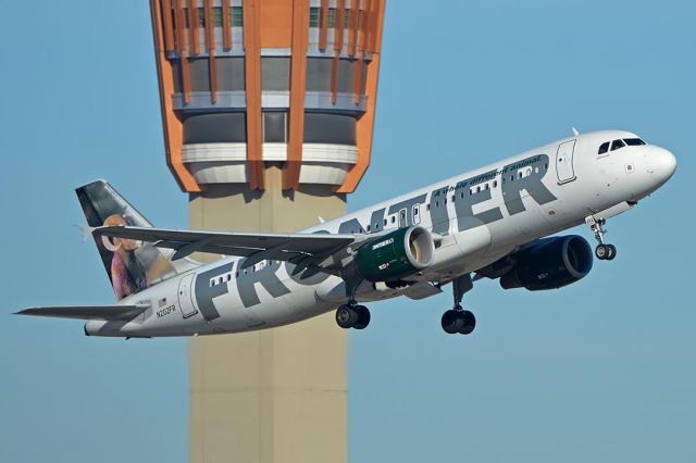 Airbus A320 (N202FR) - Frontier Airbus A320-214 N202FR at Phoenix Sky Harbor on February 9, 2018. It has a Bighorn Sheep on its tail. 