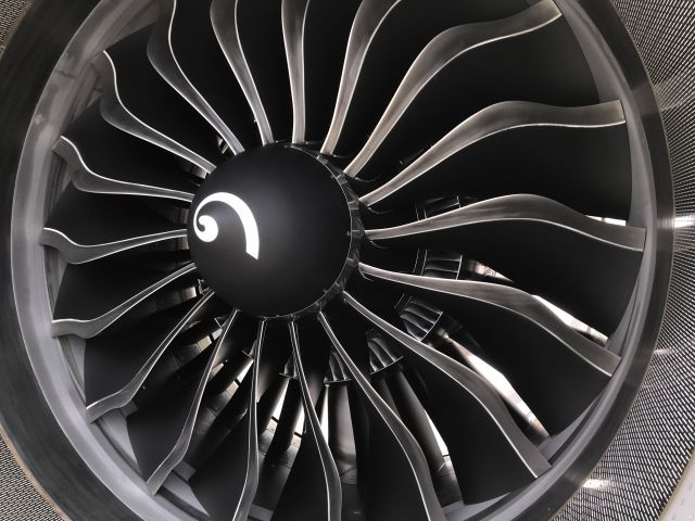 Airbus A321 (N400AN) - A321 neo #1 engine N1 fan blades AA PMF pad A 