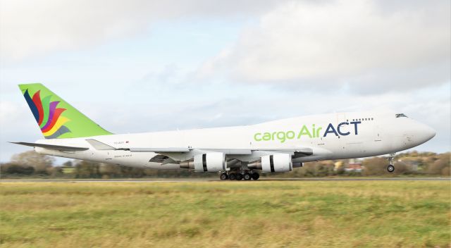 Boeing 747-400 (TC-ACF) - AirAct cargo b747-481(bdsf) tc-acf landing at shannon from istanbul 8/11/20.