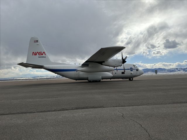 Lockheed C-130 Hercules (N436NA) - NASA C130 N436NA arriving from Anchorage Alaska.