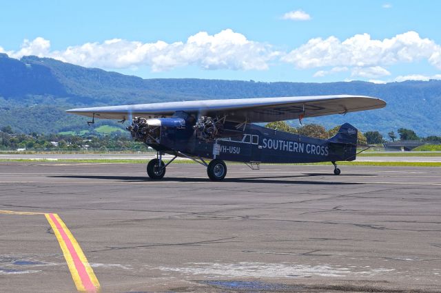 VH-USU — - A significant milestone was achieved today in the restoration of the Southern Cross replica at HARS Aviation Museum when the aircraft was taxied under its own power. The aircraft is a Fokker F.VIIb/3m.