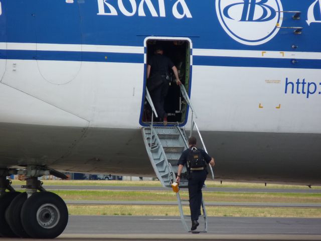 Antonov An-124 Ruslan (RA-82079) - Customs comes to pay a visit to the Russians.