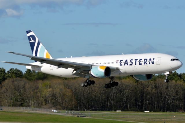 Boeing 777-200 (N771KW) - Eastern 3578 Heavy arriving from Aruba 