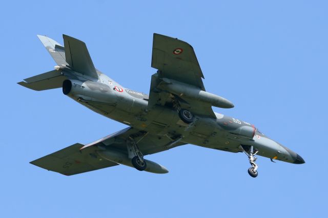 FNY55 — - French Naval Aviation Dassault Super Etendard M (SEM) in Short Approach Rwy 08, Landivisiau Naval Air Base (LFRJ)